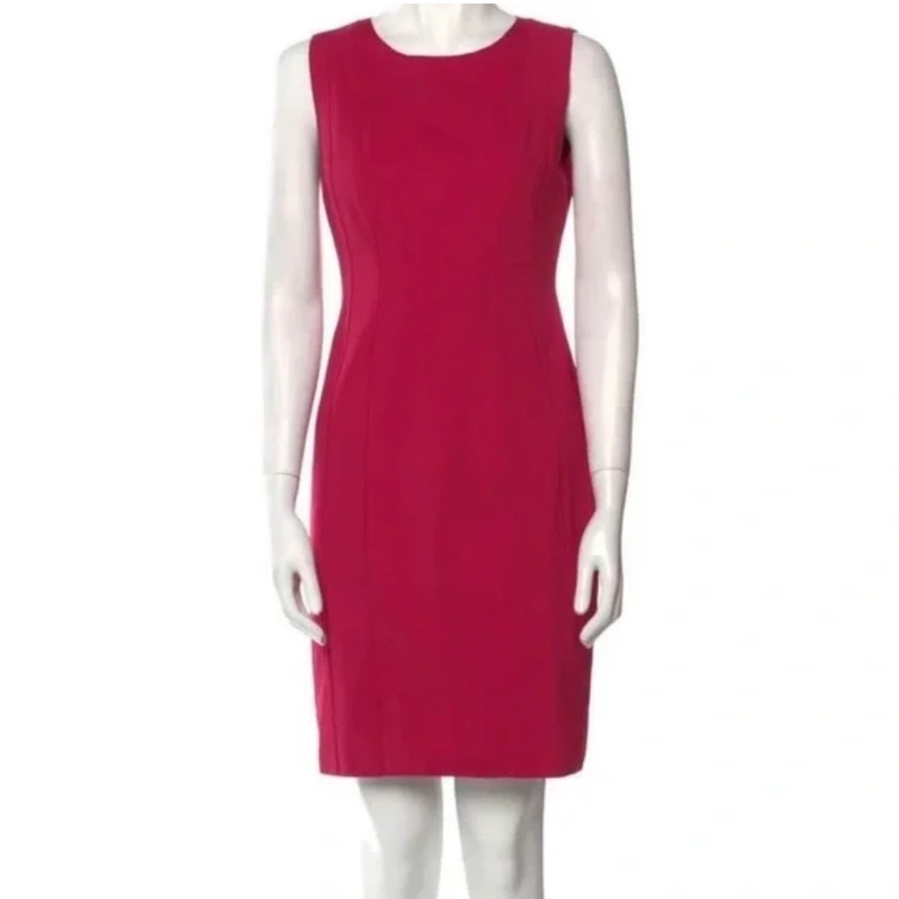 Elie‎ Tahari Cailyn Pink Sheath Sleeveless Dress Size 14